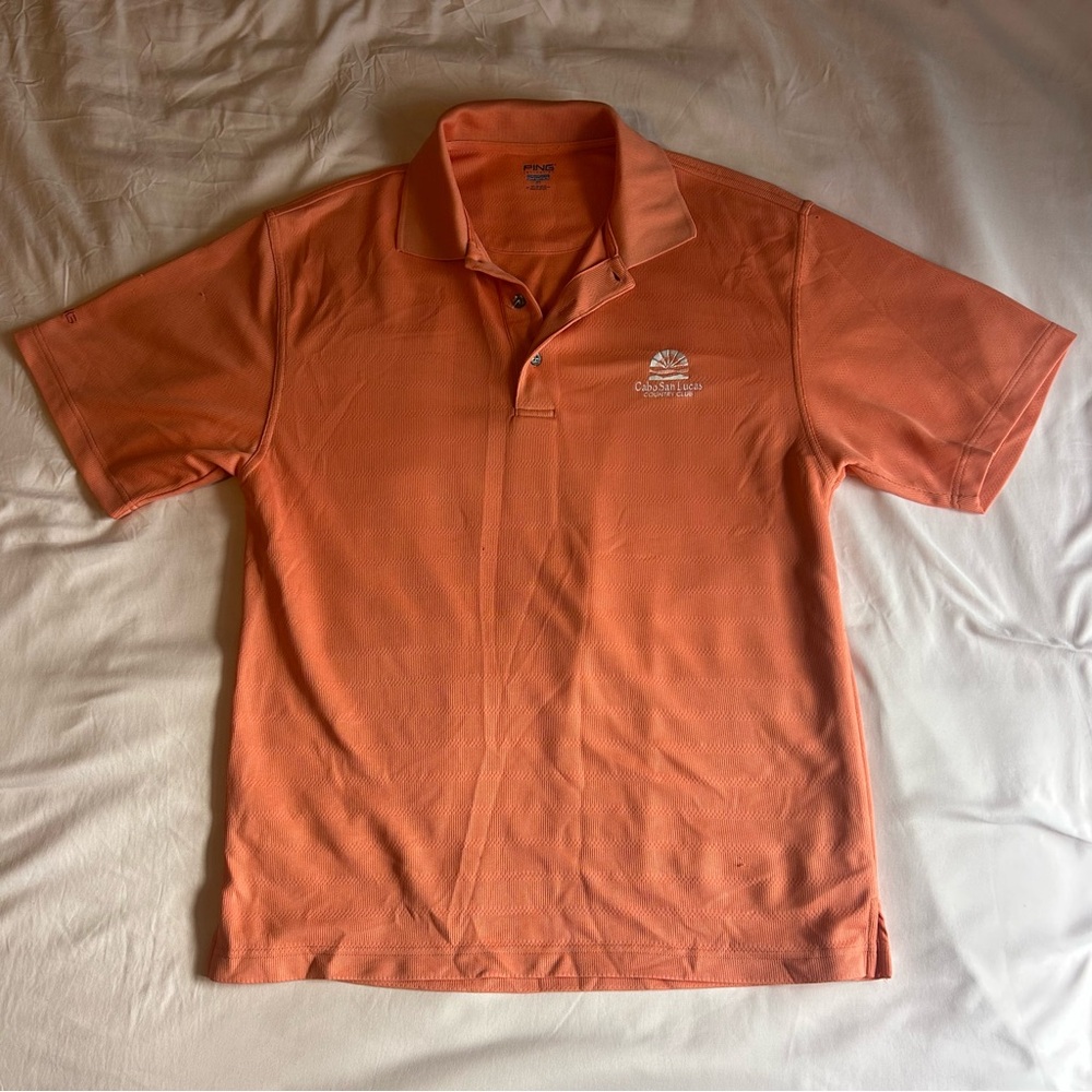 Cabo San Lucas, Mexico Golf Course Orange Polo – Size Medium